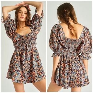 Free People Show Me Love Linen Blend Romper